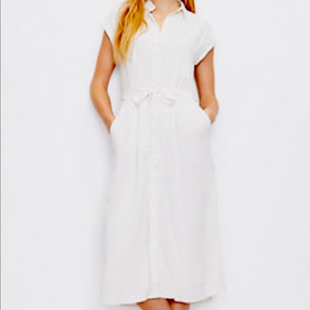 Loft belted midi dress